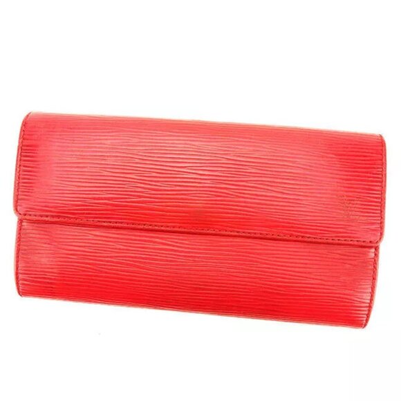 Louis Vuitton Long Wallet Wallet Epicastilian Epileser Authentic USED T2981 - Picture 1 of 6